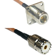 RG400 N FLANGE FEMALE to SO239 UHF Female RF Cable FAST-SHIP LOT