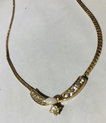 VTG Ronte of Beverly Hills Genuine Opal Gold Plated 17" Necklace Original Box - Picture 2 of 6