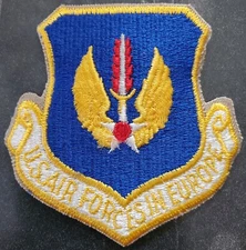 USAF US AIR FORCE FORCES IN EUROPE COLOR EMBROIDERED PATCH 3"×3" VTG NEW NOS