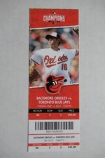 ORIOLES VS BLUE JAYS 5/12/2015 FULL TICKET ~ ENCARNACION (2 HRs) / WEI-YIN CHEN