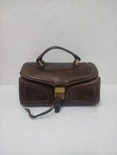 BORSA DA MEDICO IN VERA PELLE  valigetta cuoio vintage con chiave marrone 