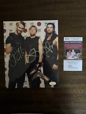 Shield Roman Reigns Seth Rollins Dean Ambrose Signed 8x10 Autograph JSA COA WWE