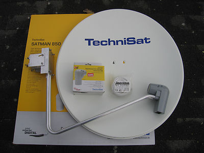 TechniSat SATMAN 850 Plus, 6785/8980,mit UNYSAT Quattro-Switch-LNB,polarweiß,neu