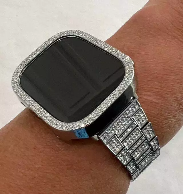 49mm Ultra Apple Watch Band Crystal or Silver Rhinestone Apple