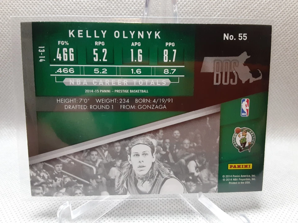🏀2014-15 Panini Prestige Bonus Shots Blue Plus 14/99 Kelly Olynyk #55 - Image 2 of 2