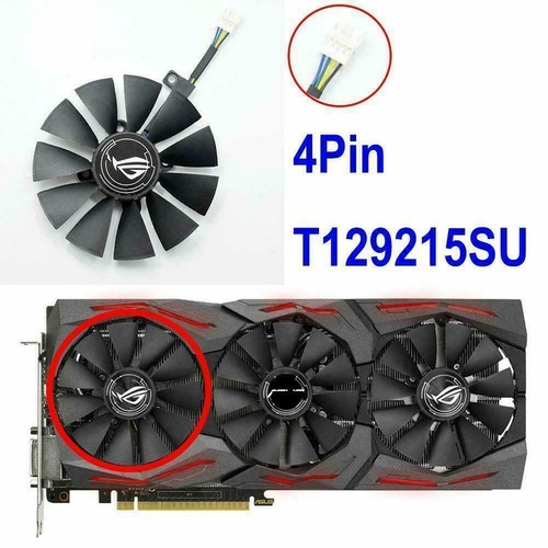 87MM Graphics Card Cooler Fan For ASUS Strix GTX 1060 OC 1070 1080 GTX 1080Ti RX - Afbeelding 11 van 20