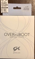 GK Elite OVER the BOOT CHILD SMALL SUNTAN MICROFIBER SKATING TIGHTS Sz CS NWT 