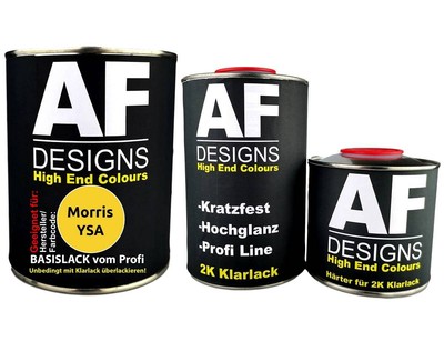 FÜR Morris YSA Yellow 2,5L Autolack Set Klarlack Härter
