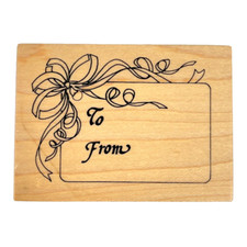 Gift Present Tag To / From Vintage Rubber Stamp PSX 1989 USA Petaluma