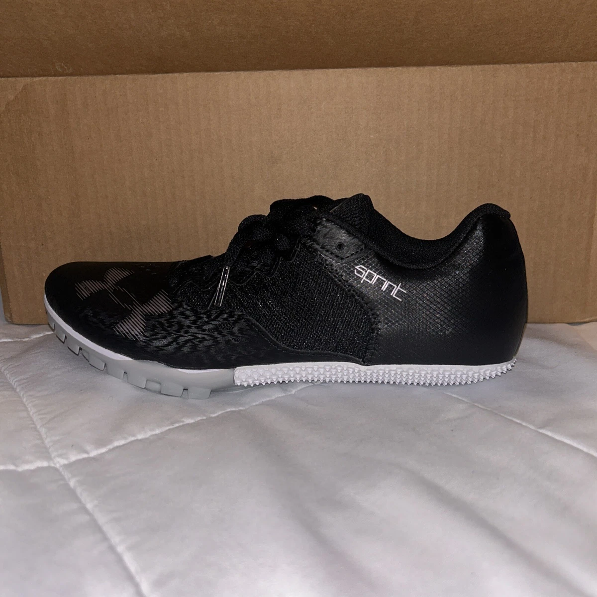 Under Armour HOVR Skyline TJ Track Spikes Jet Grey White for 