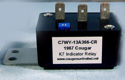C37) 1967 Cougar Turn Signal K7 Electronic Indicator Relay ( Fixes LED glitch )