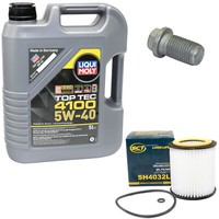 MotoröL Set 5W-40 5 Liter + ÖLfilter SH 4032 L + Schraube FüR BMW X1 X3 5Er 6Er