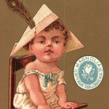 McFerran Shallcross Magnolia Ham Victorian Trade Card Boy Paper Hat Louisville