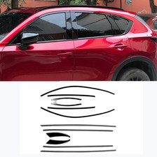 Black Stainless For Mazda CX-5 CX5 2017-2024 Car Window Strip Cover Trim 12PS D
