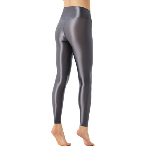 Mujer Brillantes Brillantes Leggings Sin Pies Cintura Alta Elástica Pantalones de Entrenamiento Atléticos - Imagen 91 de 99