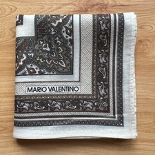 VINTAGE HANDKERCHIEF ART PAISLEY BANDANA MEN'S POCKET SQUARE COTTON 17" A-0331