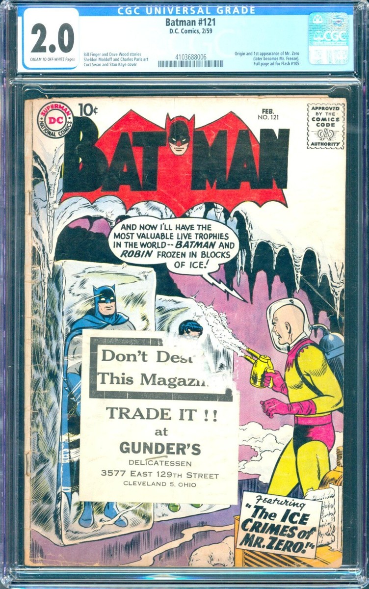 Batman #121 (1959) CGC 2.0 -- 1st & origin of Mr. Freeze (Mr