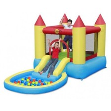 Gioco Gonfiabile per Bambini Castello Parco Acquatici Scivolo Saltarello Pompa