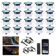 31mm WIFI Plinth Decking Lights RGBW+IC LED Round Light Garden Deck Kitchen Yard