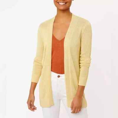 Loft Gold Shimmer Open Cardigan NWT Size M