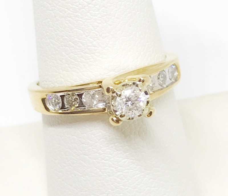 *Appraisal* New .54ctw 14k Yellow Gold Natural DIAMOND Ring Wedding Engagement