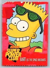 Bart Vs The Space Mutants Nintendo Super Power Club Magazine Card #58 Perforated