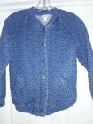 🌺 Girl's New STAR Denim Blue Jacket L 10-12 Coat 10/12 Cat & Jack Space Quilted — photo 7