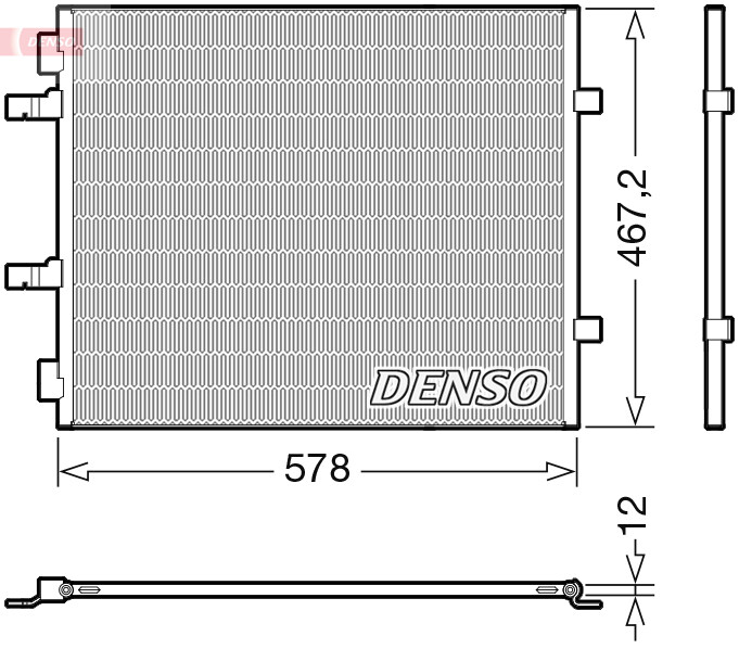 DENSO DCN20042 Condenser, air conditioning for OPEL,RENAULT
