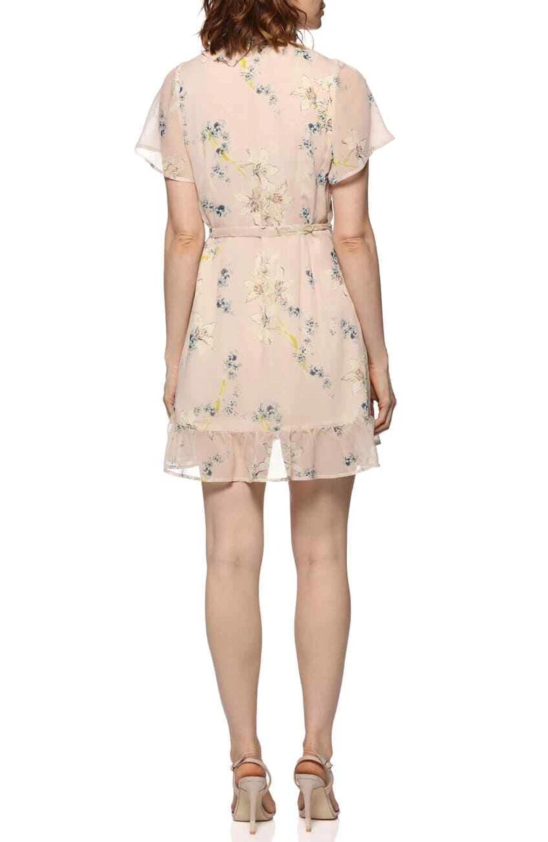 Paige Sz Large Womens Cardamom Floral Casual Ruffled Wrap Dress NWT Nordstrom