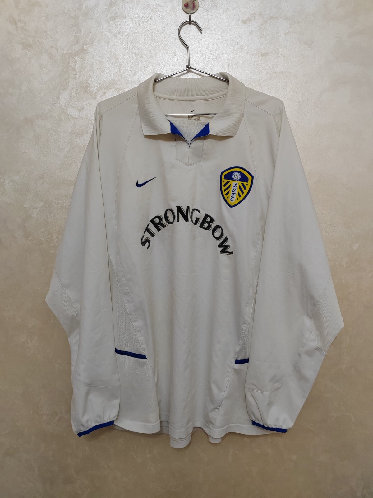 LEEDS UNITED 2002 2003 HOME FOOTBALL SHIRT JERSEY NIKE LONG SLEEVE