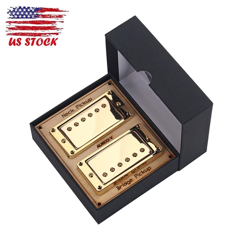 Alnico V Humbucker Neck Bridge Pickup for LP Les Paul Cupronickel Base