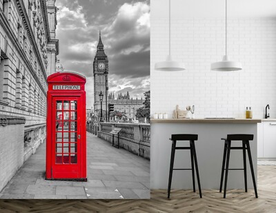 3D Telephone Booth A257 Wallpaper Wall Mural Self-adhesive Assaf Frank Zoe
