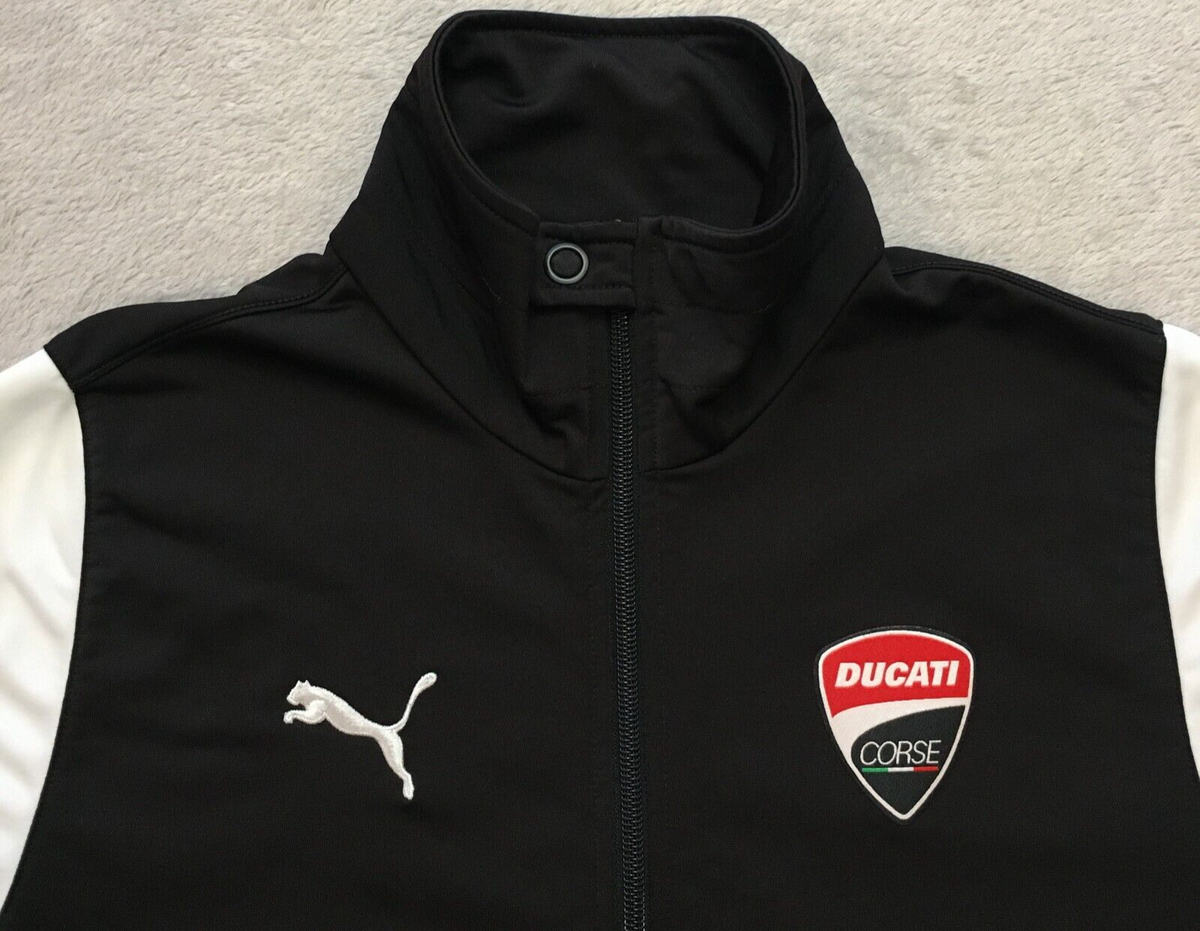 Puma Ducati Corse Racing Motorsport mens Black Track Jacket Zip