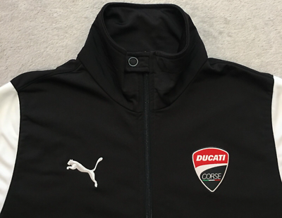 Puma Ducati Corse Racing Motorsport mens Black Track Jacket Zip