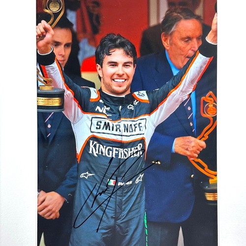 Sergio Perez Signed Sahara Force India Formula 1 Monaco Win Photograph - Picture 3 of 5
