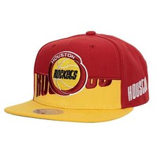 Mens Mitchell Ness NBA HALF N HALF SNAPBACK HWC ROCKETS