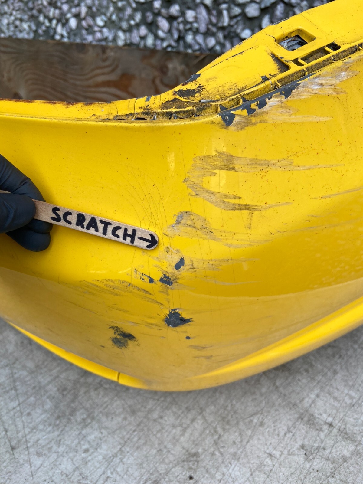2002 to 2007 Maserati Spyder 4200 M138 GT Rear Bumper Cover Yellow OEM A6968 C