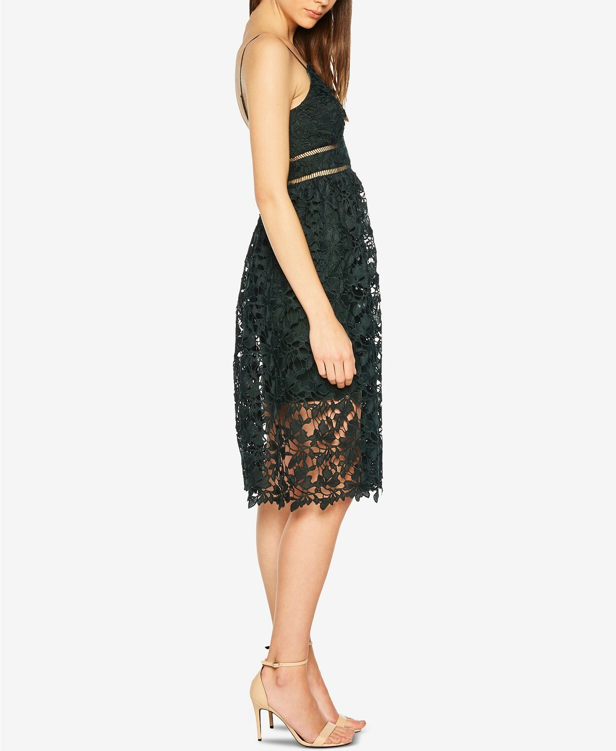 bardot sonya lace fit & flare dress