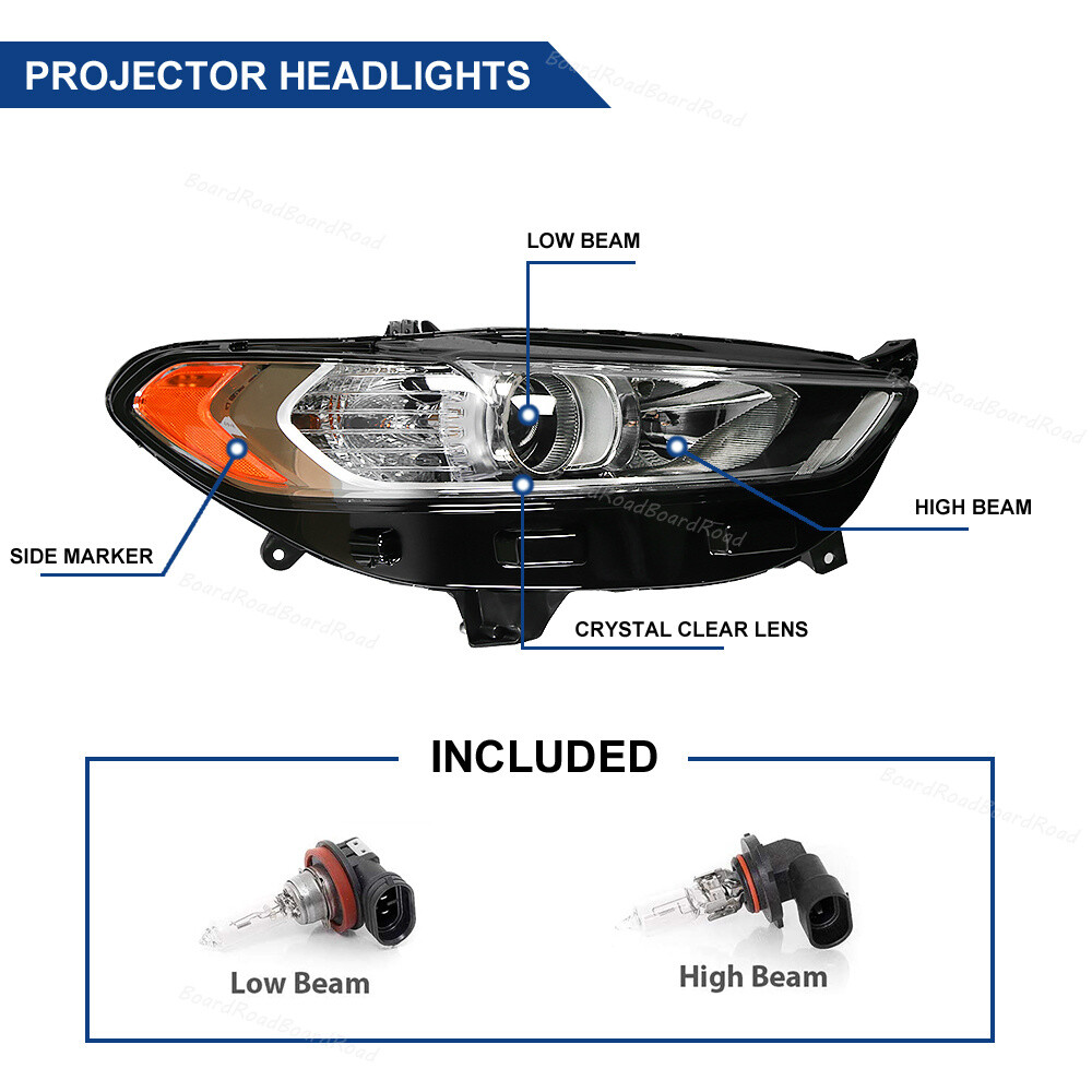 Right Halogen Headlight Assembly Passenger Side Headlamp Fits 1316
