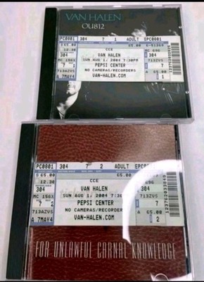 VAN HALEN 2004 CONCERT TICKET STUBS CD LOT Of 2 