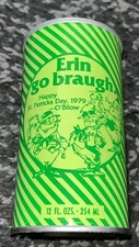 BILOW GARDEN STATE LIGHT BEER CAN ERIN GO BRAUGH 1979 Walter Brewing Co WI