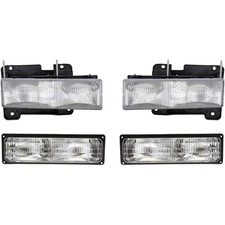 Headlight Kit For 1994-1999 Gmc C1500 Suburban Driver And Passenger Side