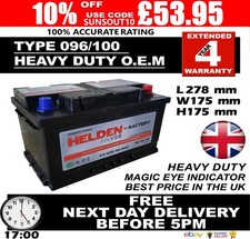 BMW 318 320 323 325 328 330 CAR BATTERY 096 100 12V HEAVY DUTY MAINTENANCE FREE