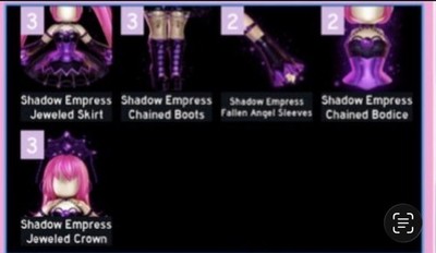 Shadow Empress Set Royale High   OPEN TO OFFERS