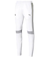 Puma Mens Logo Athletic Track Pants, white, M