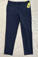 All In Motion Men's Size 32x32 Commuter Pants Navy Blue Adjustable Waistband NEW