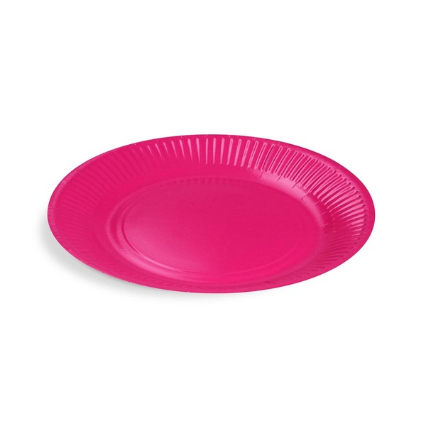 100X Bionature Pappteller Partyteller Fsc Mix Rund Ø23Cm Fettdicht Fuchsia-image