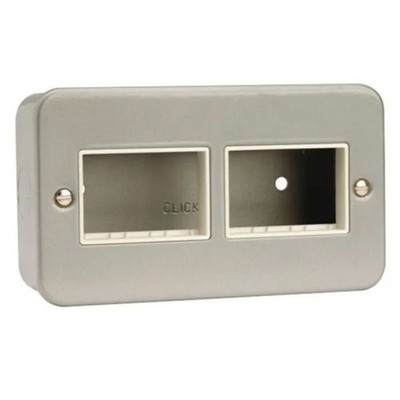 Click Metall plattiert 2 Gang 2 und 2 Blendenschalterplatte - CL406