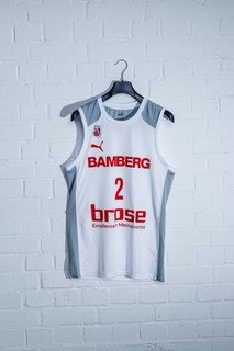 Camiseta BCL emitida por el juego #2 Elias Baggette M Brose Bamberg 2021 2022 Matchworn
