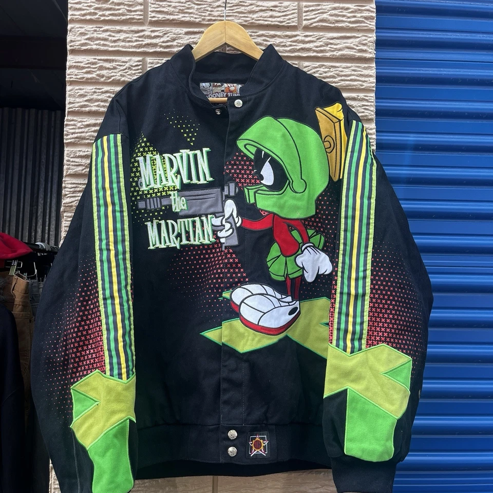 Vintage JH Marvin The Martian Looney Tunes Collaboration Jacket Mens Size XXL - Image 2 of 4
